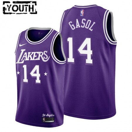Maillot Enfant Los Angeles Lakers Marc Gasol 14 Nike 2021-2022 City Edition Throwback 60s Swingman